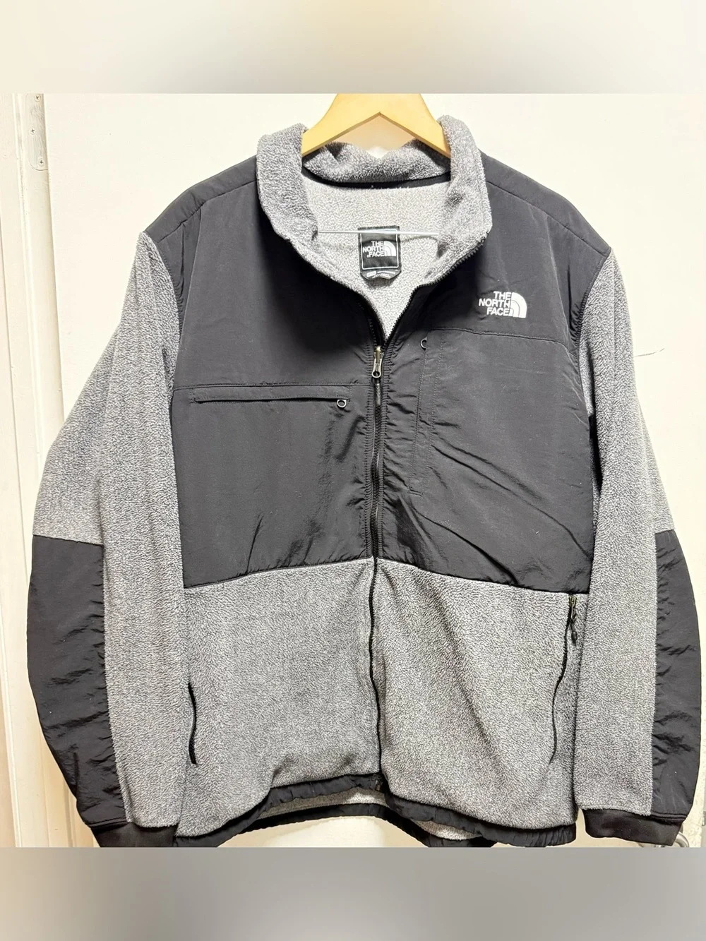 The North Face Men’s Gray and Black Hybrid Fleece Jacket